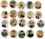 KELLOGG’S PEP COMIC CHARACTER SET OF 86 PLUS TWENTY DUPLICATES INCLUDING TWO BLANK BACKS.