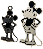 MICKEY 1930s RARE “STERLING” CHARM AND PIN.