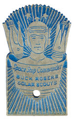 "SPACE SHIP COMMANDER BUCK ROGERS SOLAR SCOUTS" HIGH RANK BADGE.