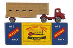 MATCHBOX "MAJOR PACK" BOXED CATTLE TRUCK.