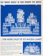 DISNEY "G-E MAZDA LAMPS" LIGHTBULBS STORE DISPLAY.