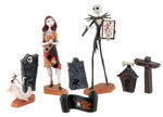 "WDCC THE NIGHTMARE BEFORE CHRISTMAS" FIRST ISSUE FIGURINES WITH RARE RETAILER'S DISPLAY BASE.