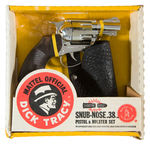 "MATTEL OFFICIAL DICK TRACY SNUB-NOSE .38" BOXED PISTOL AND HOLSTER SET.