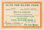 THE LONE RANGER SCARCE PAIR OF BADGES PLUS MEMBERSHIP CARD.