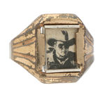 LONE RANGER COMPLETE SET OF FOUR 1942 MILITARY RINGS PLUS VICTORY CORPS TAB.