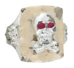 UNUSUAL LARGE AND HEAVY SKULL RING FROM THE ROBERT OVERSTREET COLLECTION.