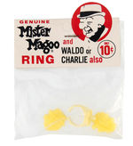 “MISTER MAGOO RING” BAGGED AS ISSUED WITH TWO TOPS PLUS FOUR ADDITIONAL RINGS.