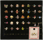 ROBERT OVERSTREET COLLECTION 33 DIFFERENT CHARACTER RINGS 1970s-1990s.