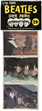 "BEATLES COLOR PHOTOS/CARDS" TOPPS RACK PACK.