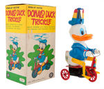 "DONALD DUCK TRICYCLE" BOXED WIND-UP TOY.