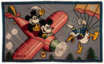 MICKEY & MINNIE MOUSE WITH DONALD DUCK RUG.