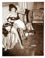 BETTIE PAGE IN BONDAGE AND JEOPARDY 1950s PHOTO QUARTET.