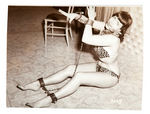 BETTIE PAGE IN BONDAGE INCLUDING SHACKLES 1950s PHOTO QUARTET.