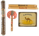 FDR (LANDON) FIVE TOBACCO/CIGAR RELATED ITEMS.