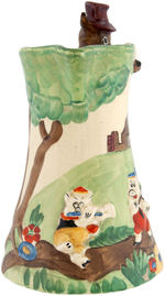 BIG BAD WOLF & THE THREE LITTLE PIGS LARGE & ELABORATE WADEHEATH CERAMIC PITCHER.