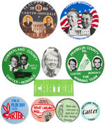 TEN CARTER BUTTONS INCLUDING FOUR JUGATES.