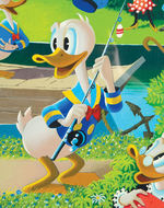 "SURPRISE PARTY AT MEMORY POND" CARL BARKS LIMITED EDITION SERIGRAPH FEATURING DONALD DUCK & OTHERS.