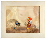 DONALD DUCK & JIMINY CRICKET ANIMATION CEL SOLD AT THE ART CORNER, DISNEYLAND.