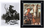 GENE AUTRY & ROY ROGERS SIGNED PHOTO PAIR.