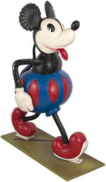 MICKEY MOUSE LARGE & IMPRESSIVE 1930s FRENCH WOODEN CAROUSEL FIGURE.