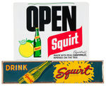 "SQUIRT" SODA SIGN TRIO.