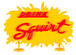 "SQUIRT" SODA SIGN TRIO.