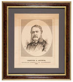 CHESTER A. ARTHUR FOR V.P. 1880 FRAMED LARGE PRINT.