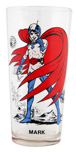 "BATTLE OF THE PLANETS - MARK" PROTOTYPE PEPSI DRINKING GLASS.