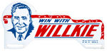 “WIN WITH WILLKIE” CAR LICENSE PLATE VARIETY OF HAKE #2383.