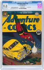 "ADVENTURE COMICS" #70 JANUARY 1942 CGC 9.0 VF/NM FROM THE COLLECTION OF NICOLAS CAGE.