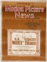 "MOTION PICTURE NEWS" 1914 EXHIBITOR MAGAZINE WITH THE GHOST BREAKER CONTENT.