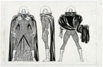 "OFFICIAL HANDBOOK OF THE MARVEL UNIVERSE MASTER EDITION" #13 MYSTERIO STYLE GUIDE ORIGINAL ART.