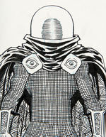 "OFFICIAL HANDBOOK OF THE MARVEL UNIVERSE MASTER EDITION" #13 MYSTERIO STYLE GUIDE ORIGINAL ART.