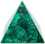 MALACHITE CARVED & ASSEMBLED PYRAMID