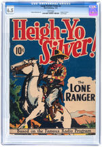 "HEIGH-YO SILVER! - THE LONE RANGER" LARGE FEATURE BOOK #3 1939 CGC 6.5 FINE+.