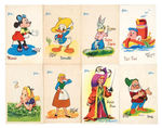 WALT DISNEY CHARACTER POSTCARDS ISSUED BY TOBLERS CHOCOLATE.