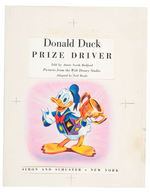 "DONALD DUCK PRIZE DRIVER" GOLDEN BOOK TITLE PAGE ORIGINAL ART.