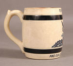 MC KINLEY 1897 INAUGURAL SLOGAN RARE MUG GLAZED POTTERY.