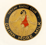 "TARZAN RADIO CLUB" RARE METAL BADGE.