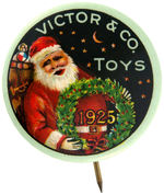 SCARCE BEAUTIFUL SANTA BUTTON DATED 1925 AND THE CPB PLATE EXAMPLE.