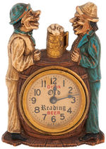 "DRINK OLD READING BEER" END OF PROHIBITION CLOCK BY LUX C. 1933.