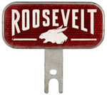 "ROOSEVELT" PAIR OF DONKEY THEME LICENSE PLATES c. 1932-1936.