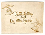 "CHRISTMAS GREETINGS FROM KING FEATURES SYNDICATE" CHARACTER BELL ORNAMENTS.