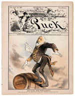 PUCK AND JUDGE COMPLETE ISSUES WITH GREAT POLITICAL CARTOONS SPANNING 1883-1904.