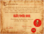 AURORA "MASTER MONSTER MAKER" MODEL CONTEST CERTIFICATE.