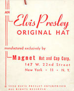 "ELVIS PRESLEY ORIGINAL HAT" WITH TAG.