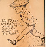 R. EDGREN FIRST DAY OF 1905 WORLD SERIES LARGE FRAMED ORIGINAL CARTOON ART.