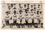 "THE NEWARK EAGLES BASEBALL CLUB-NEGRO WORLD CHAMPIONS-1946" TEAM PHOTO CHRISTMAS CARD.