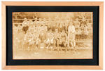 "BOSTON VS NEW YORK TRI-CITY FINANCIAL BASEBALL SERIES" LARGE FRAMED PHOTO.