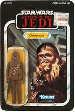 "STAR WARS: RETURN OF THE JEDI" HAN SOLO & CHEWBACCA CARDED ACTION FIGURE PAIR.